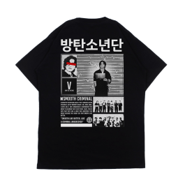 Hotura Kaos Kpop BTS – Smooth Criminal TAEHYUNG V Tshirt