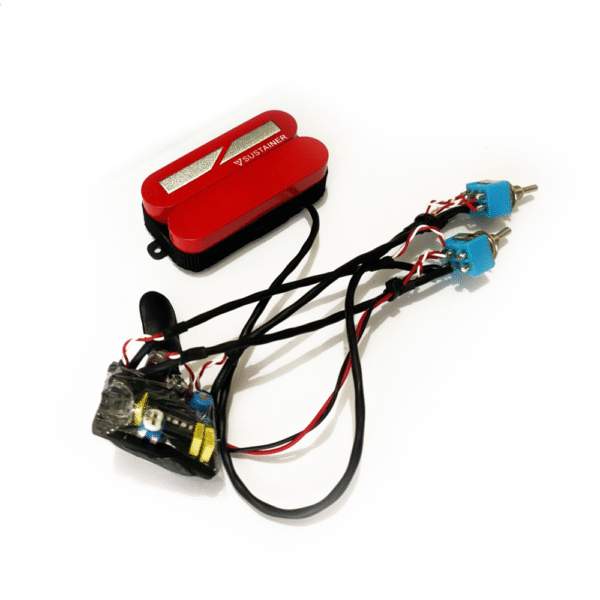 Red Sustainer Humbucker Style Sustainiac Stealth Pro Doble Driver Model - Image 4