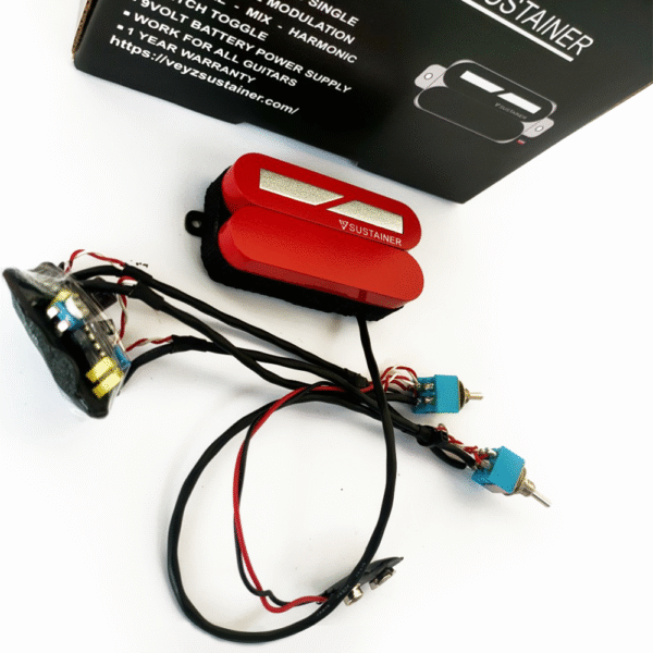 Red Sustainer Humbucker Style Sustainiac Stealth Pro Doble Driver Model - Image 3