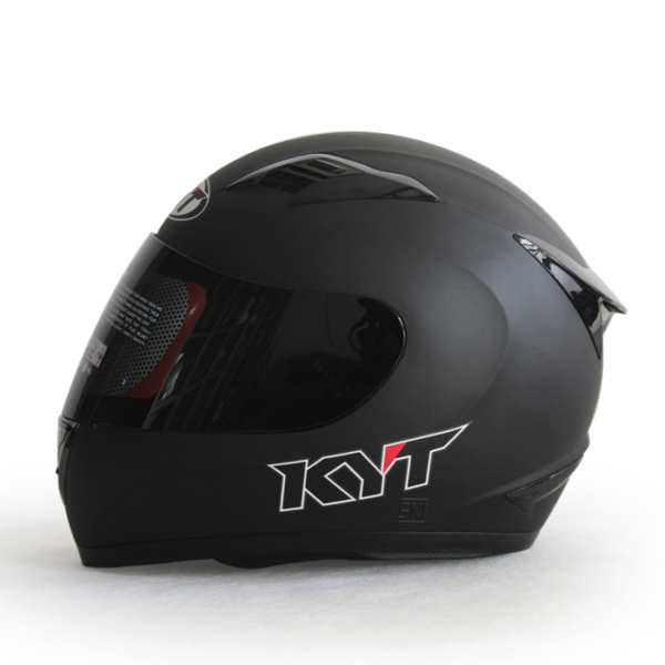 KYT Full Face R10 Solid Black - Image 3