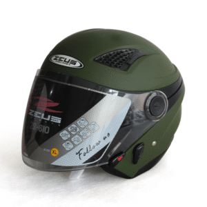 Zeus Half Face 610 Green Army