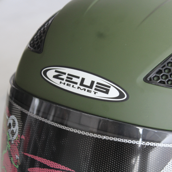 Zeus Half Face 610 Green Army - Image 5