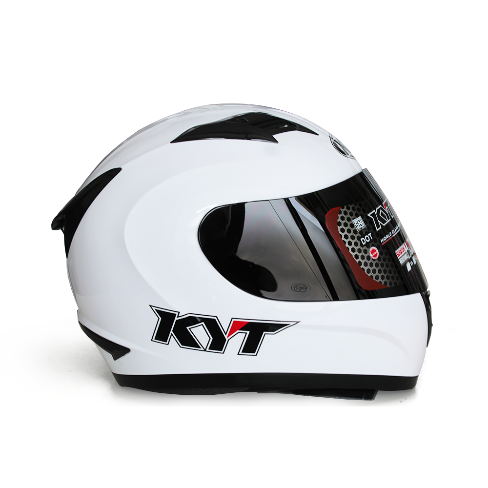 KYT R10 White Solid Color for Motorcycle Helmet - Image 4