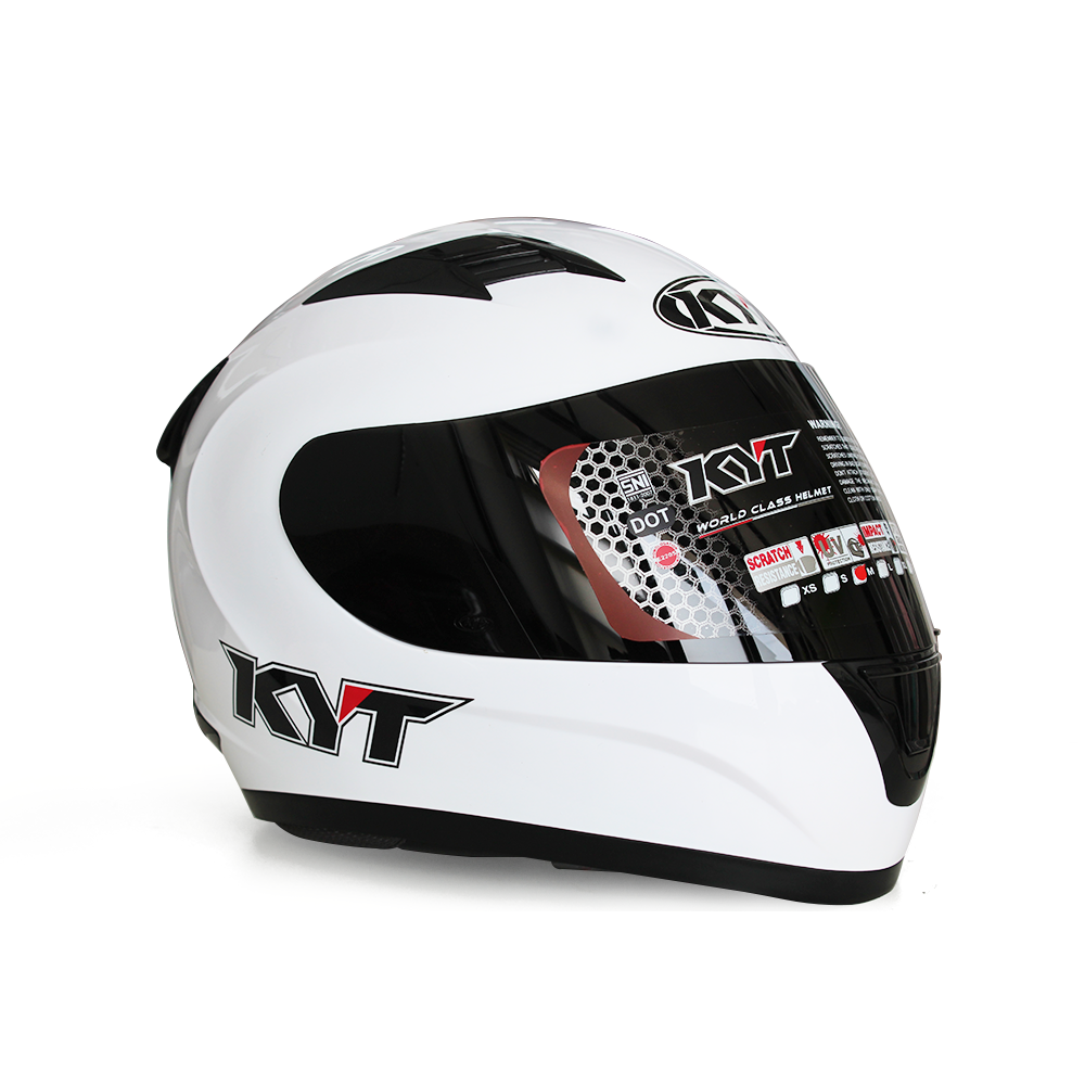 KYT R10 White Solid Color for Motorcycle Helmet - Image 5