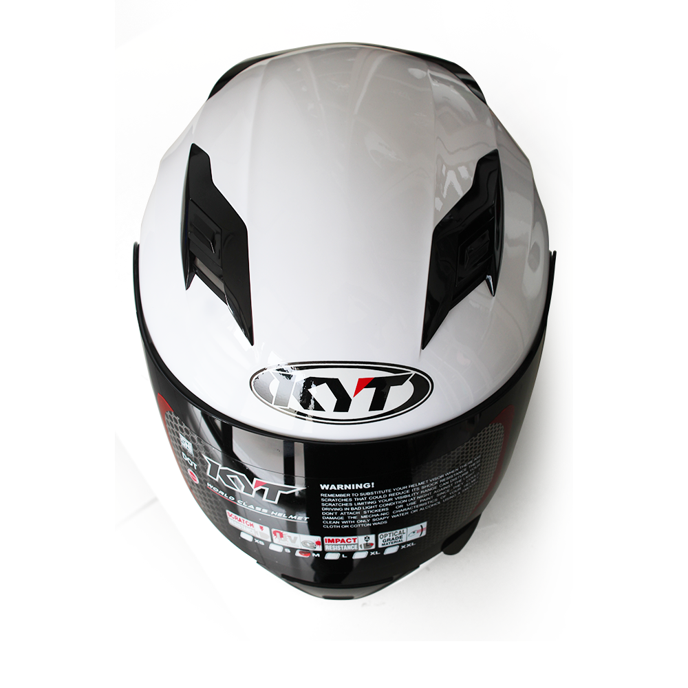 KYT R10 White Solid Color for Motorcycle Helmet - Image 7