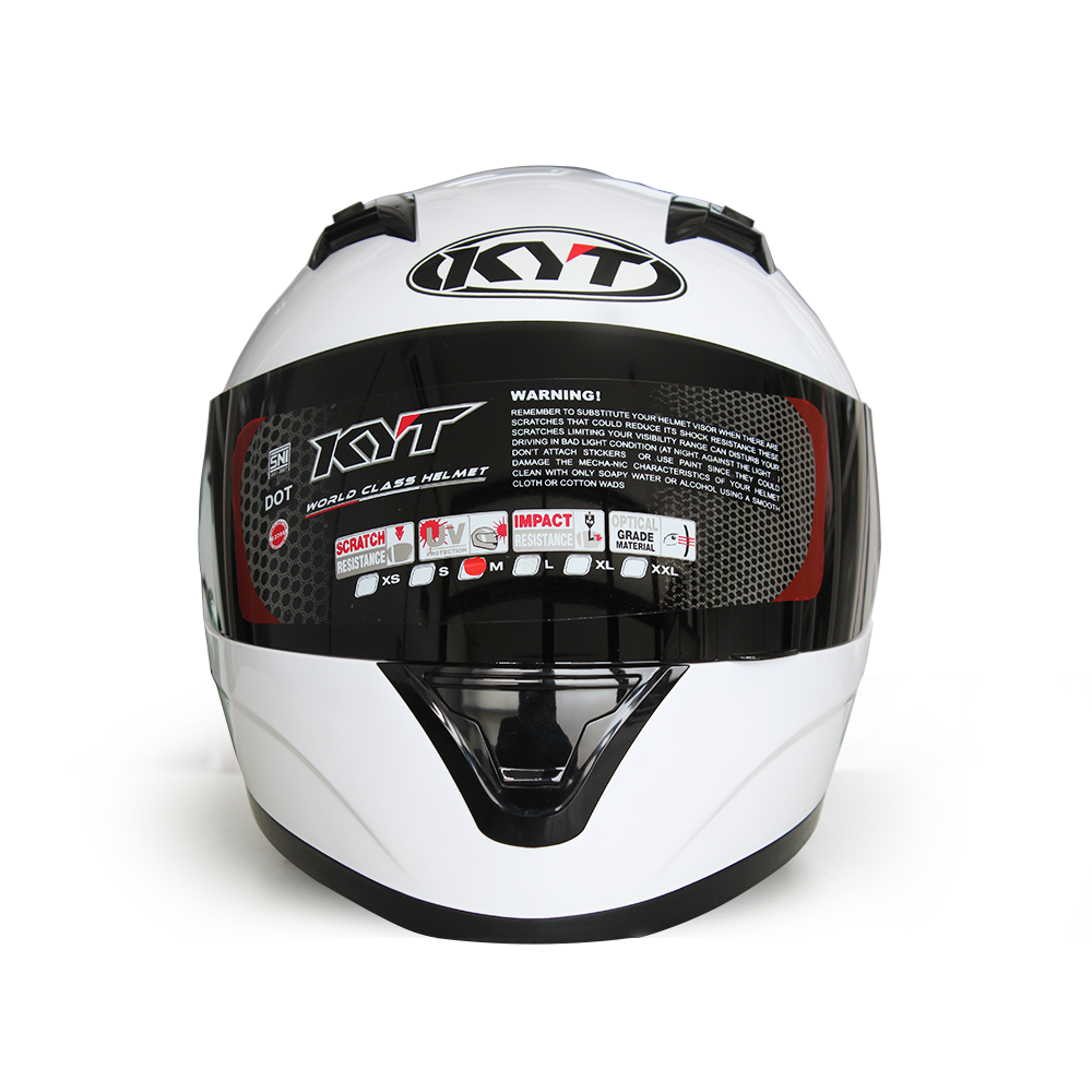 KYT R10 White Solid Color for Motorcycle Helmet - Image 6
