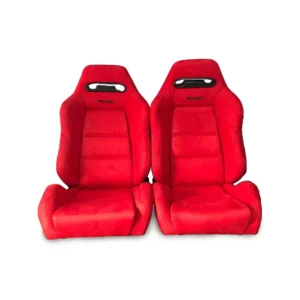 Front Seats JDM Pair Left-Right Reproduction Recaro SR3 Red Sport Racing