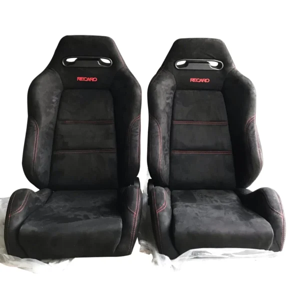 A PAIR OF SR3 RACING SEATS MADE OF BLACK SUEDE MATERIAL - Image 2