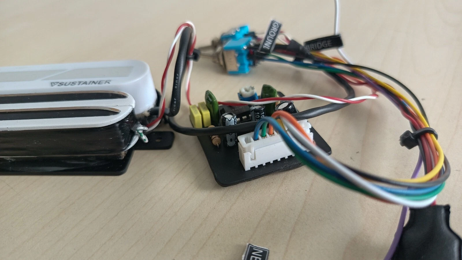 Sustainer Pickup 3 Mode Humbucker White - Image 6