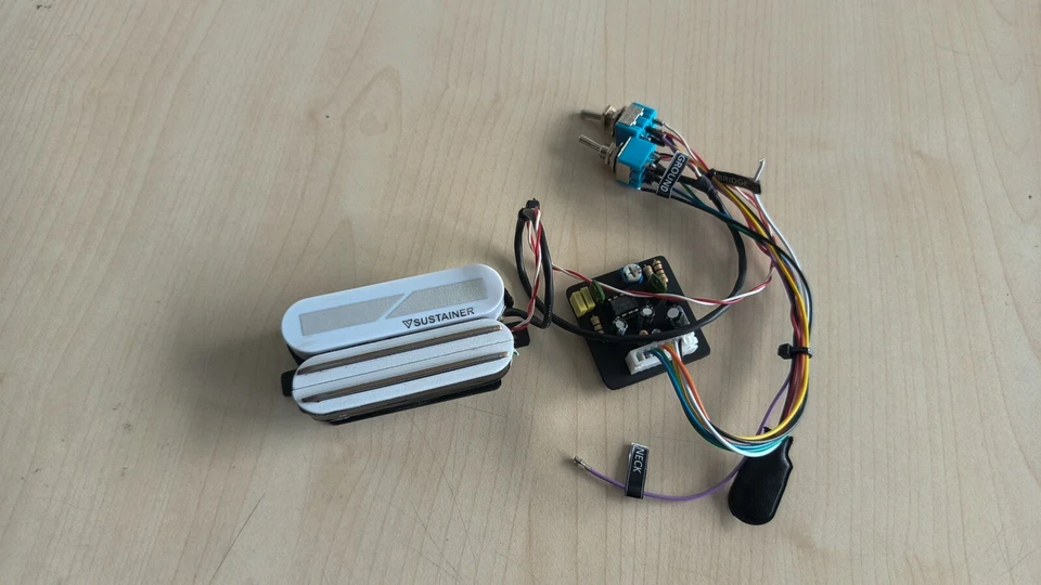 Sustainer Pickup 3 Mode Humbucker White