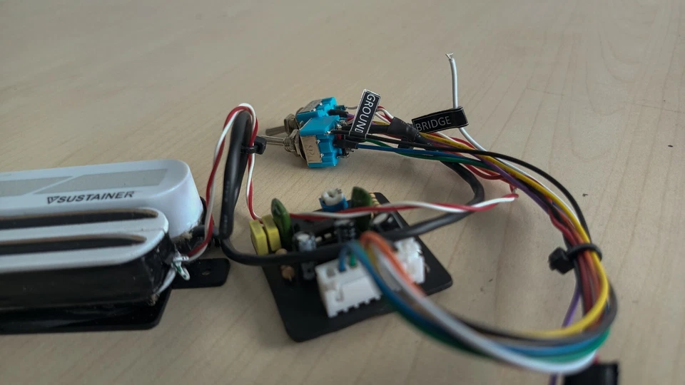 Sustainer Pickup 3 Mode Humbucker White - Image 3