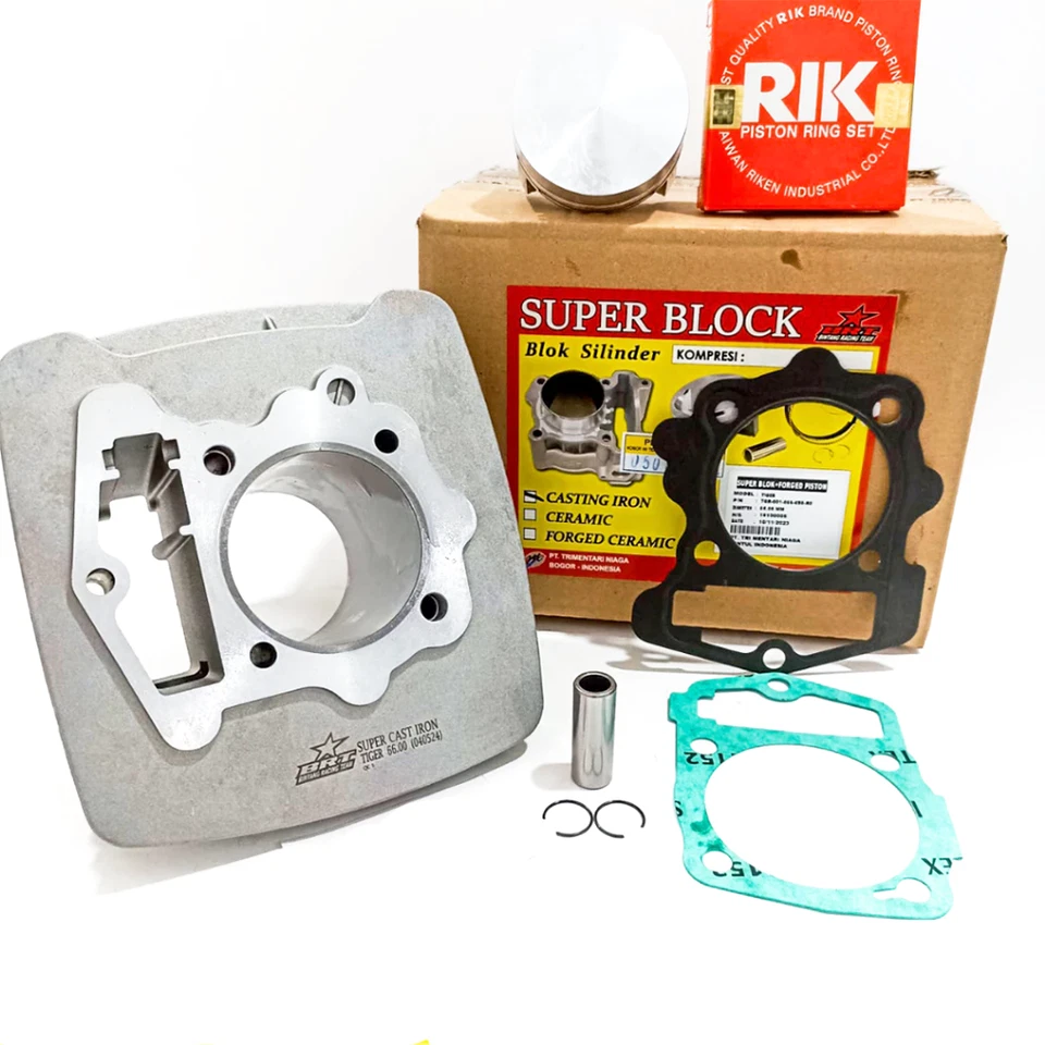 BRT 66mm Ceramic / Cast Iron Bore Up Cylinder Kit for Honda Tiger Megapro GL Series For mende-2396 - Image 2